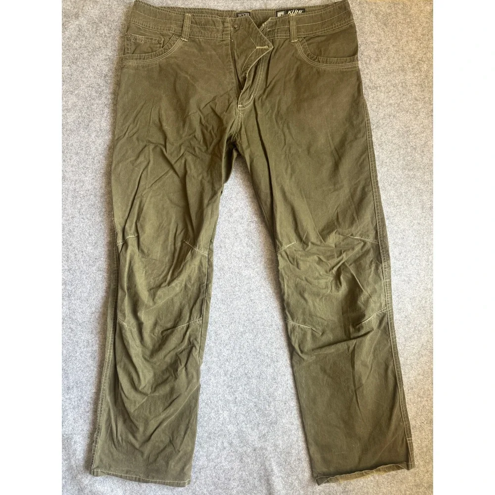 Kuhl Free Rydr Mens 36x32 Olive Green Hiking Outdoor Utility Pants Workwear